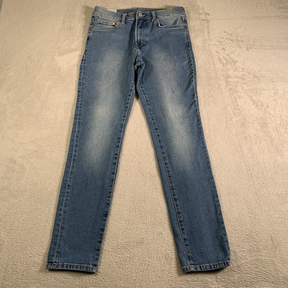 H&M Jeans Mens 32x32 (30x30) Blue Skinny Stretch Denim Pants Casual Slim‎ Fit